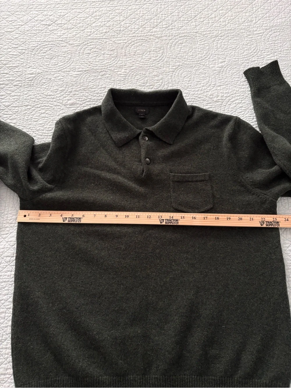 J Crew lambs wool collard sweater. Size XL.